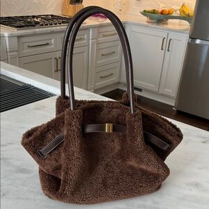 JW PEI Brown Shearling Tote Bag